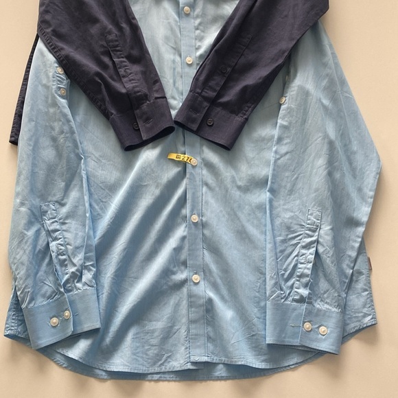 Calvin Klein Button Down Shirts Set Bundle of 2 Blue - Picture 5 of 9